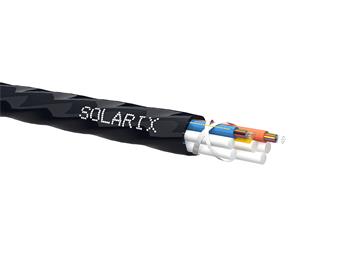 Zafukovací kabel MICRO Solarix 24vl 9/125 HDPE F<sub>ca</sub> černý SXKO-MICRO-24-OS-HDPE