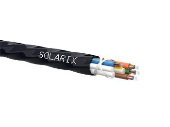 Zafukovací kabel MICRO Solarix 48vl 9/125 HDPE F<sub>ca</sub> černý SXKO-MICRO-48-OS-HDPE