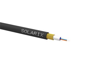 Zafukovací kabel MINI Solarix 02vl 9/125 HDPE Fca černý SXKO-MINI-2-OS-HDPE