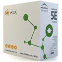 Kabel Solarix UTP CAT5e, drát, nestíněný, box 305m, šedý, značená metráž