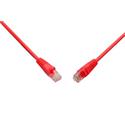 Patch kabel CAT6 UTP PVC 5m červený snag-proof C6-114RD-5MB